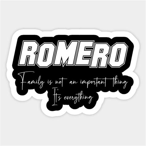 Romero Second Name, Romero Family Name, Romero Middle Name Sticker ...