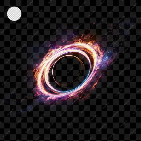 Premium PSD | Black hole effect with subtle light isolated on ...