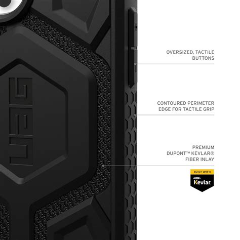 iPhone 16 Pro UAG Case, Monarch Pro Kevlar Series with Magsafe - Black ...