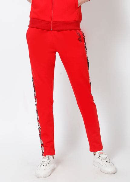 Red Rapture Slim Fit Thermal Joggers - Yogue Activewear