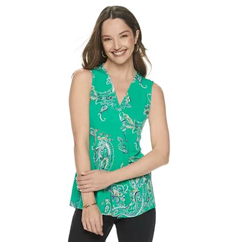 Women's Dana Buchman Sleeveless Release Pleat Top