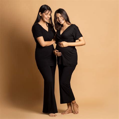 Black Maternity Co-ord Set – Block Hop India