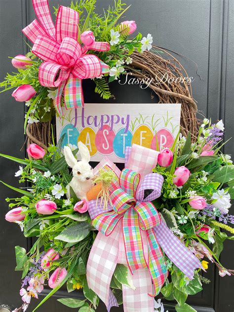 Easter Wreath, Easter Bunny Wreath, Spring Wreath, Grapevine Wreath ...