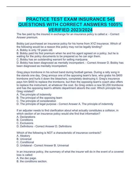 Free Life Insurance Practice Test 的图像结果