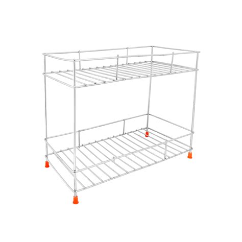 Buy GLUN Stainless Steel 2-Tier Kitchen Countertop Spice Container ...