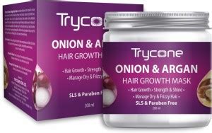 Trycone Onion & Argan Hair Growth Mask for Dry, Frizzy and Damaged Hair ...