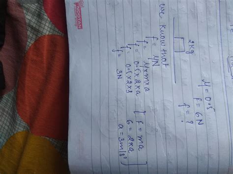 A block of mass 2 kg is on a horizontal plane of coefficient of ...