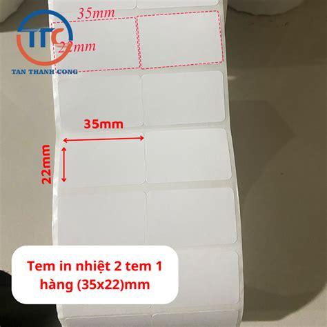 Tem in nhiệt 2 tem 1 hàng (35x22)mm