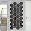Buy Wall1ders - Hexagon-Silver (Pack of 28) 3D Acrylic Mirror Wall ...