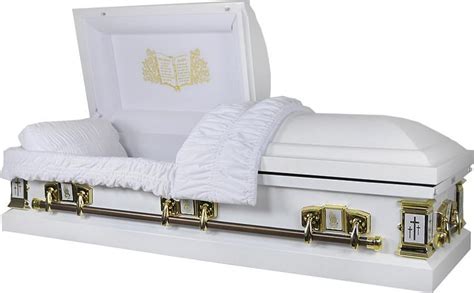 Overnight Caskets, Funeral Casket, White Cross With India | Ubuy