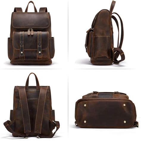 BOSTANTEN Leather Backpack for Men 15.6 inch Laptop India | Ubuy