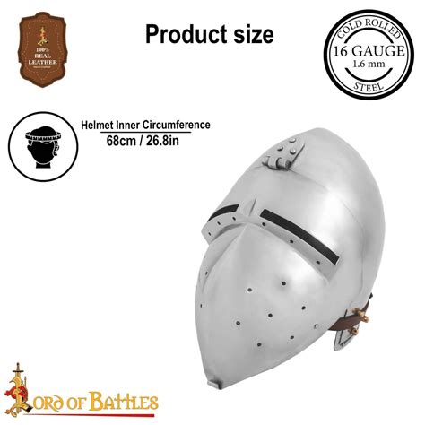 Hounskull Bascinet Helmet with Liner | 14th Century Style