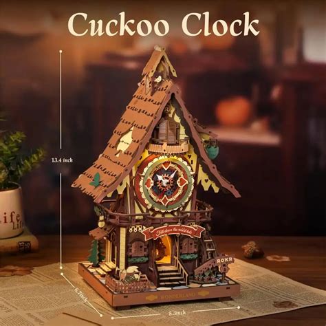 Black Forest Cuckoo Clock - 3D Wooden Puzzle - Book Nook Store™