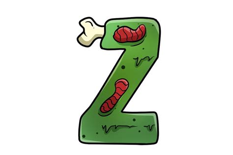 Zombie Alphabet "Z" Letters Illustration Illustration par ernamastudio · Creative Fabrica
