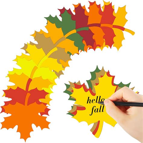 Amazon.com: 360 Pieces Maple Leaves Cutouts Fall Leaf Paper Cut Outs ...