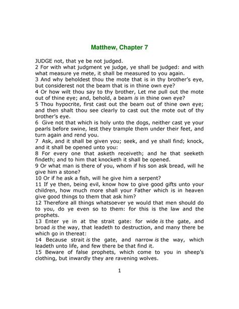 Image result for Matthew Chapter 7