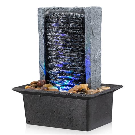 Amazon.com: Tabletop Fountain Indoor Waterfall Fountain Rock Waterfall ...