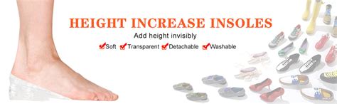 NUCARTURE® 5 Layers height increasing insoles men shoe insoles for ...