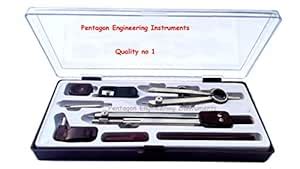 Pentagon Engineering Instruments Drawing Instruments Box -Set of 5 ...