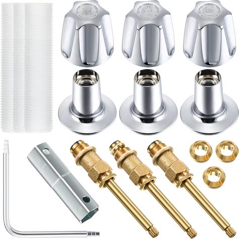 Enhon 3 Handle Shower Faucet Set Compatible with Price Pfister Verve ...