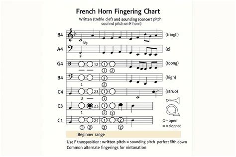 French Horn Fingering Chart | Interactive Guide & Learning Resources