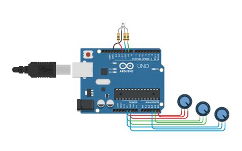 Image result for RGB LED Arduino and Potentiometer 3