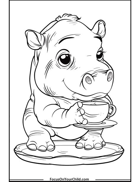 50+ Hippo Coloring Pages (Free PDF Printables)