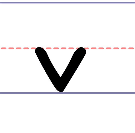 Lowercase V In Cursive