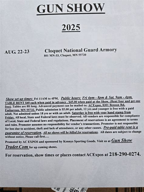 Cloquet Gun Show 2025 • Cloquet, MN by AC Expos