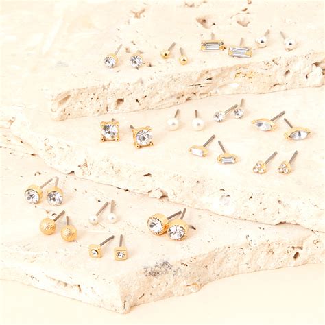 Buy Set of 15 Crystal Sparkle Stud Earring - Accessorize India