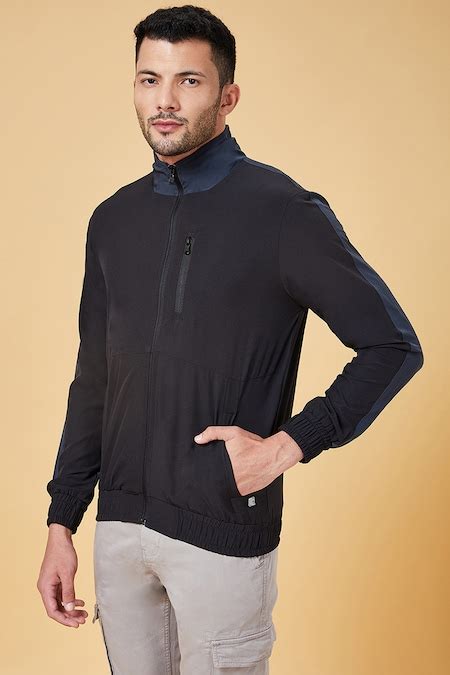 Black Solid Winterwear Full Sleeves High Neck Men Regular Fit Jackets ...