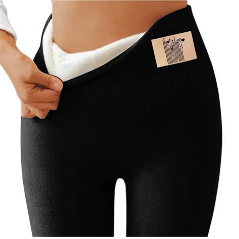 Aloohaidyvio Fleece Lined Winter Warm Leggings for Women Thick Thermal ...