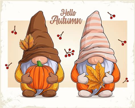 fall gnome drawing