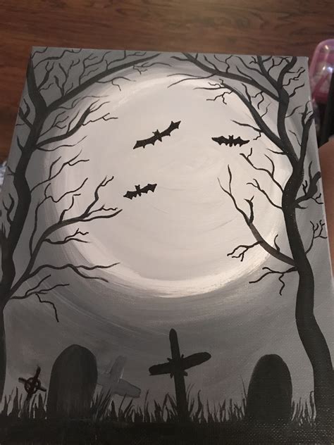 Pin by Miranda Southard on Fun with Paints | Halloween canvas art ...