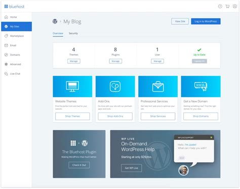 Image result for Bluehost User Control Panel
