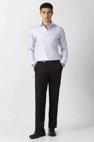 Buy Men Grey Regular Fit Textured Full Sleeves Formal Shirt Online ...
