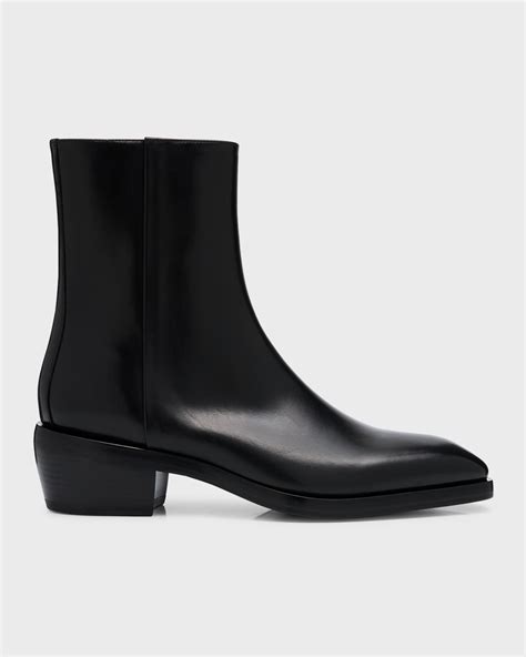 Gucci Men's Adel GG Leather Ankle Boots | Neiman Marcus
