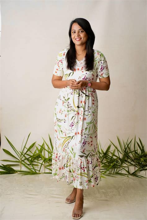 Luxury Maxi Amore Dress with frill light weight – SRI SAMAYA GARMENTS
