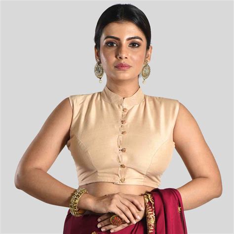 Sleeveless Back Embroidered Mandarin Collar Blouse – JIS BOUTIQUE