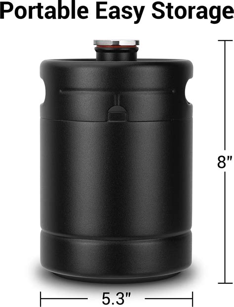 Gancowise 64OZ Mini Keg Growler, Stainless Steel Home Keg with India | Ubuy