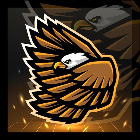 Disegno del logo esport della mascotte dell'uccello dell'aquila ...