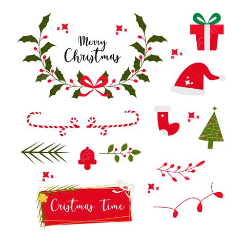 Christmas Design Elements Collection, Christmas Elements, Christmas ...