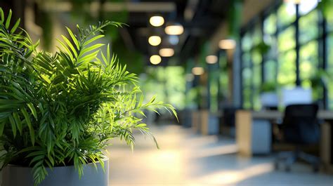 Download Green Plants In A Modern Eco-friendly Office Wallpaper | Wallpapers.com