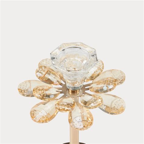 Golden Brass Candle Stand with Glass Votive Holders for Festive Decor