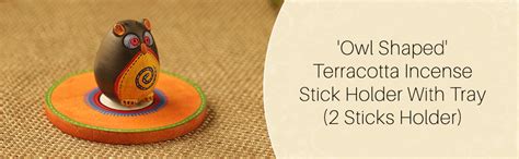 ExclusiveLane Owl Shaped Terracotta Agarbatti Sticks Stand Incense ...
