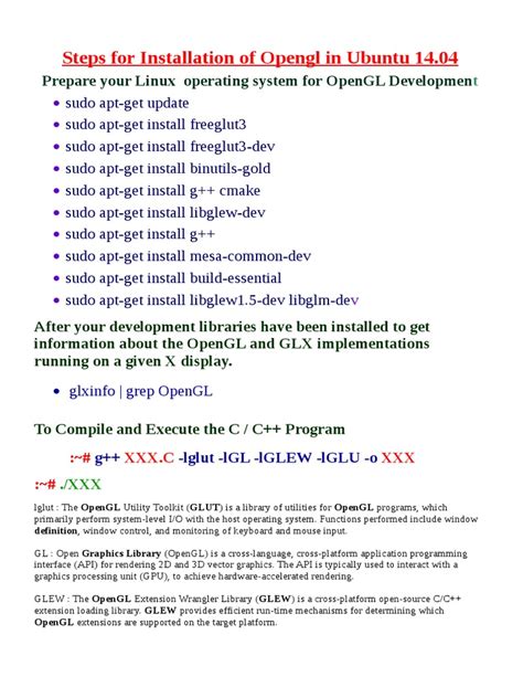 Image result for OpenGL Installation Guide