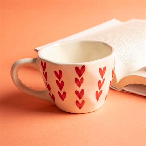 Buy The White Space Living Cute Sweetheart Heart Shaped Coffee and Tea ...