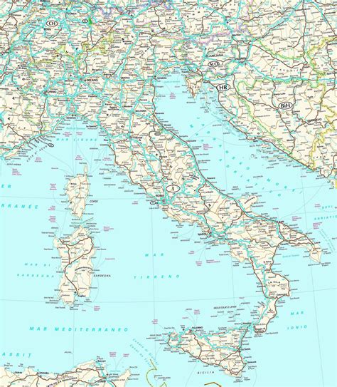 Road map of Italy. Italy road map | Vidiani.com | Maps of all countries ...