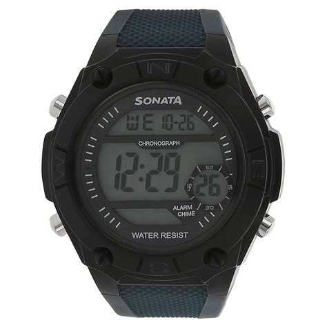 Buy Online SF Digital Dial Black Plastic Strap Watch For Men ...
