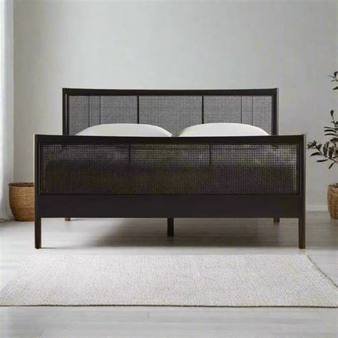 Maeve Black Rattan Bed